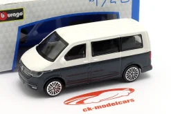 Volkswagen VW T6 Multivan Baujahr 2020 blaugrau / weiß 1:43 Bburago