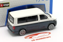 Volkswagen VW T6 Multivan Baujahr 2020 blaugrau / weiß 1:43 Bburago
