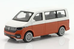 Volkswagen VW T6 Multivan Baujahr 2020 weiß / braun metallic 1:43 Bburago
