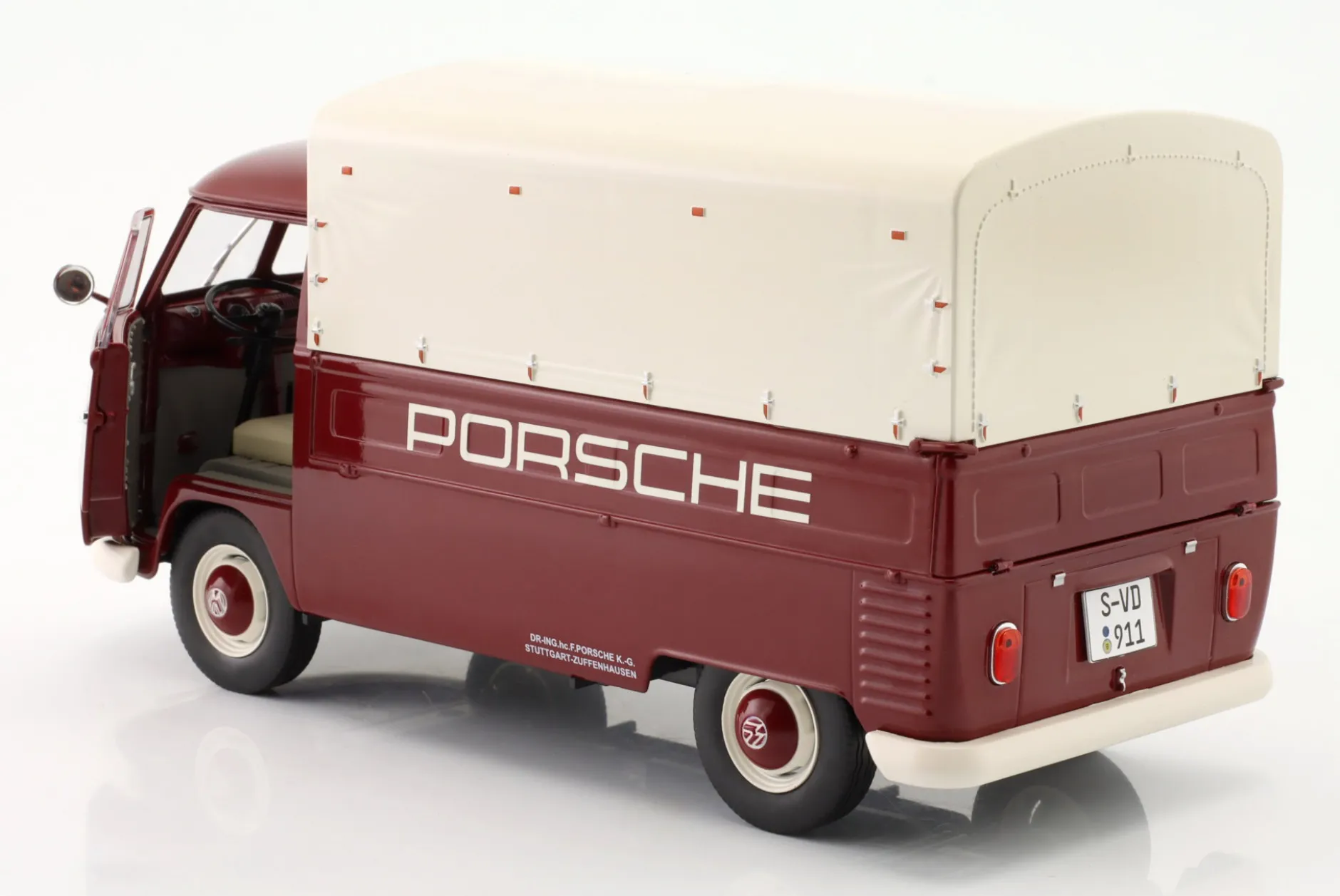 Volkswagen VW T1 Pick-Up Porsche Service 1950 dunkelrot 1:18 Solido