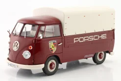 Volkswagen VW T1 Pick-Up Porsche Service 1950 dunkelrot 1:18 Solido