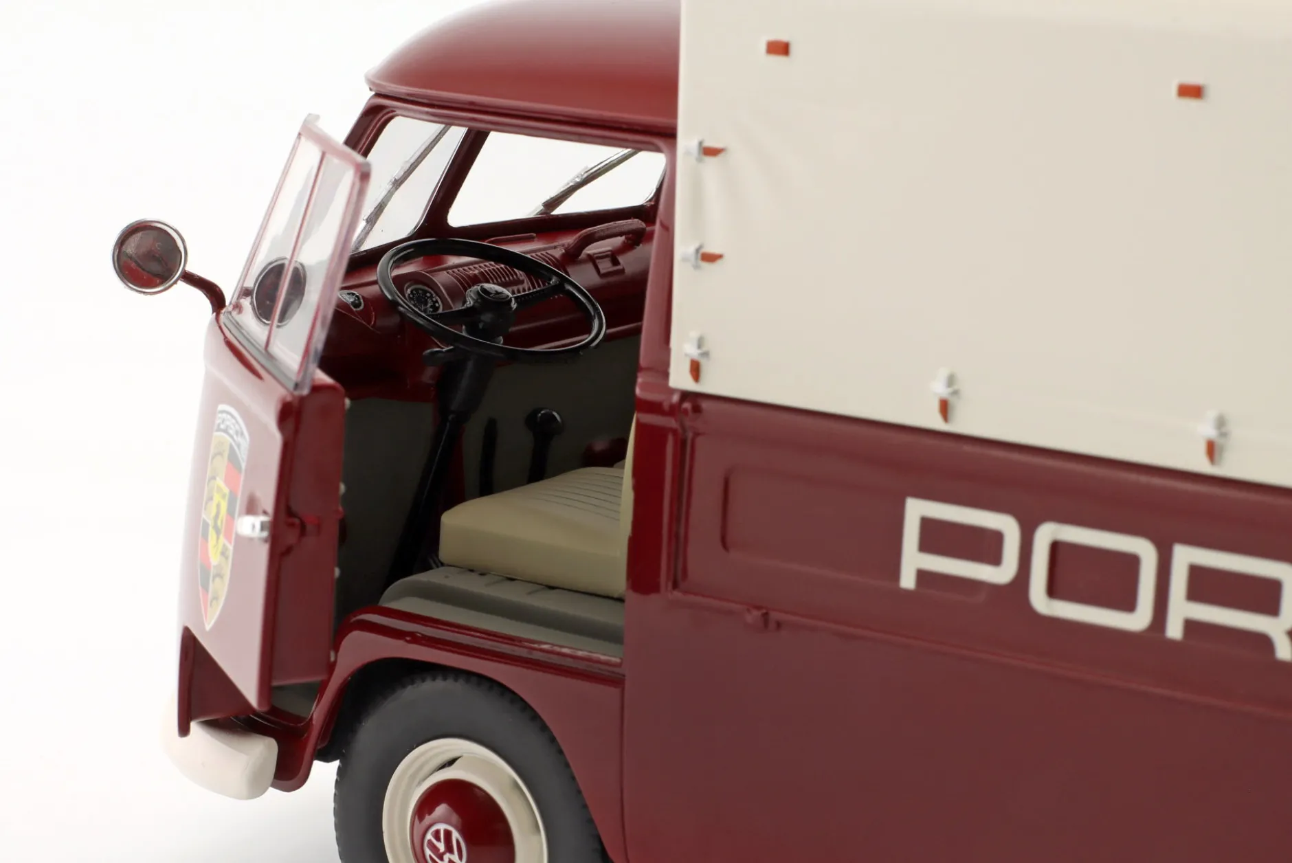 Volkswagen VW T1 Pick-Up Porsche Service 1950 dunkelrot 1:18 Solido