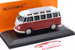 Volkswagen VW T1 Samba Baujahr 1961 rot / grau 1:43 Minichamps
