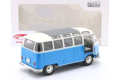 Volkswagen VW T1 Samba Bus Baujahr 1962 blau / weiß 1:18 Solido
