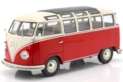 Volkswagen VW T1 Samba Bus Baujahr 1962 rot / weiß 1:18 Solido