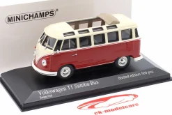 Volkswagen VW T1 Samba Bus Baujahr 1963 beige / rot 1:43 Minichamps