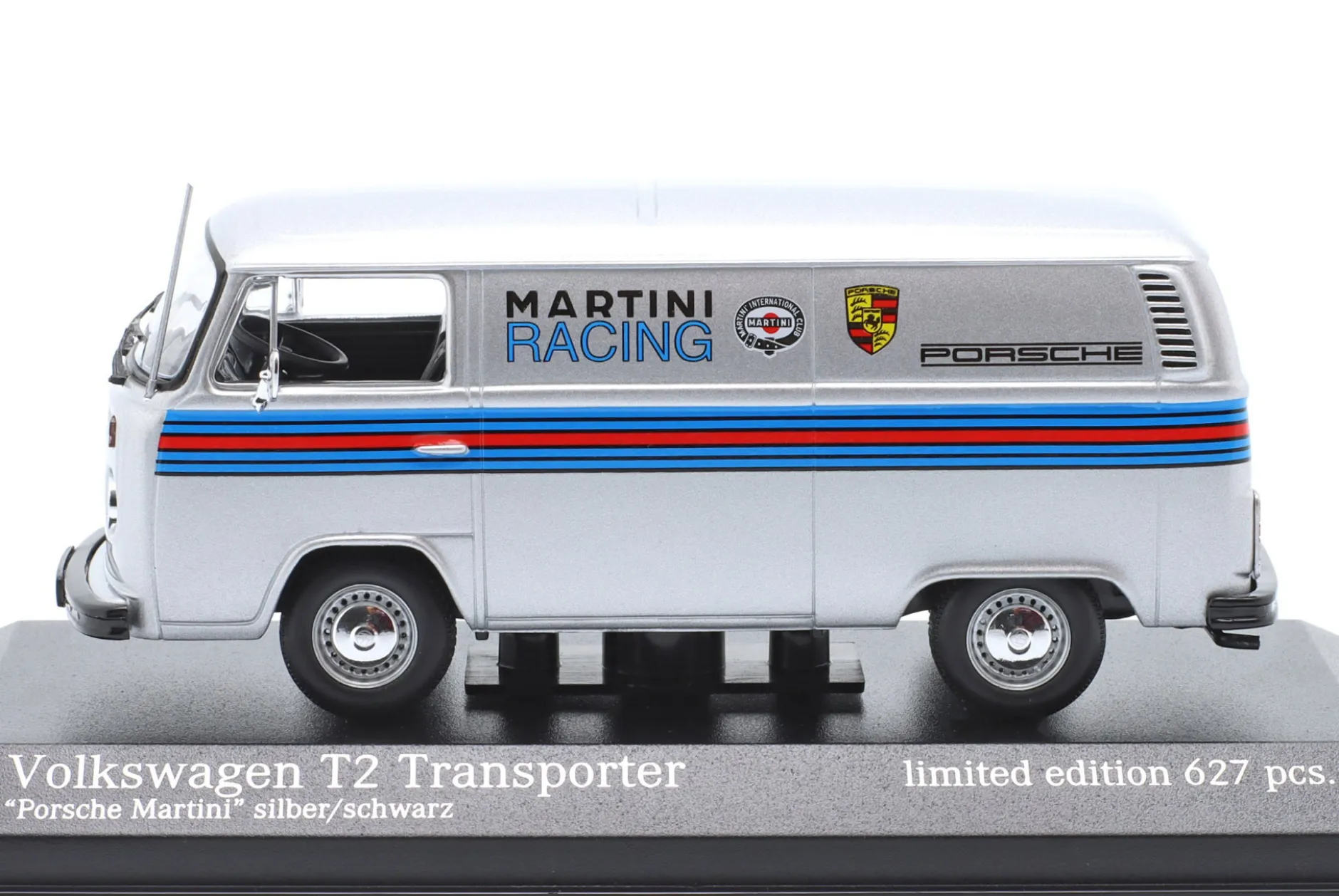 Volkswagen VW T2 Transporter Porsche Renndienst Martini Design 1:43 Minichamps