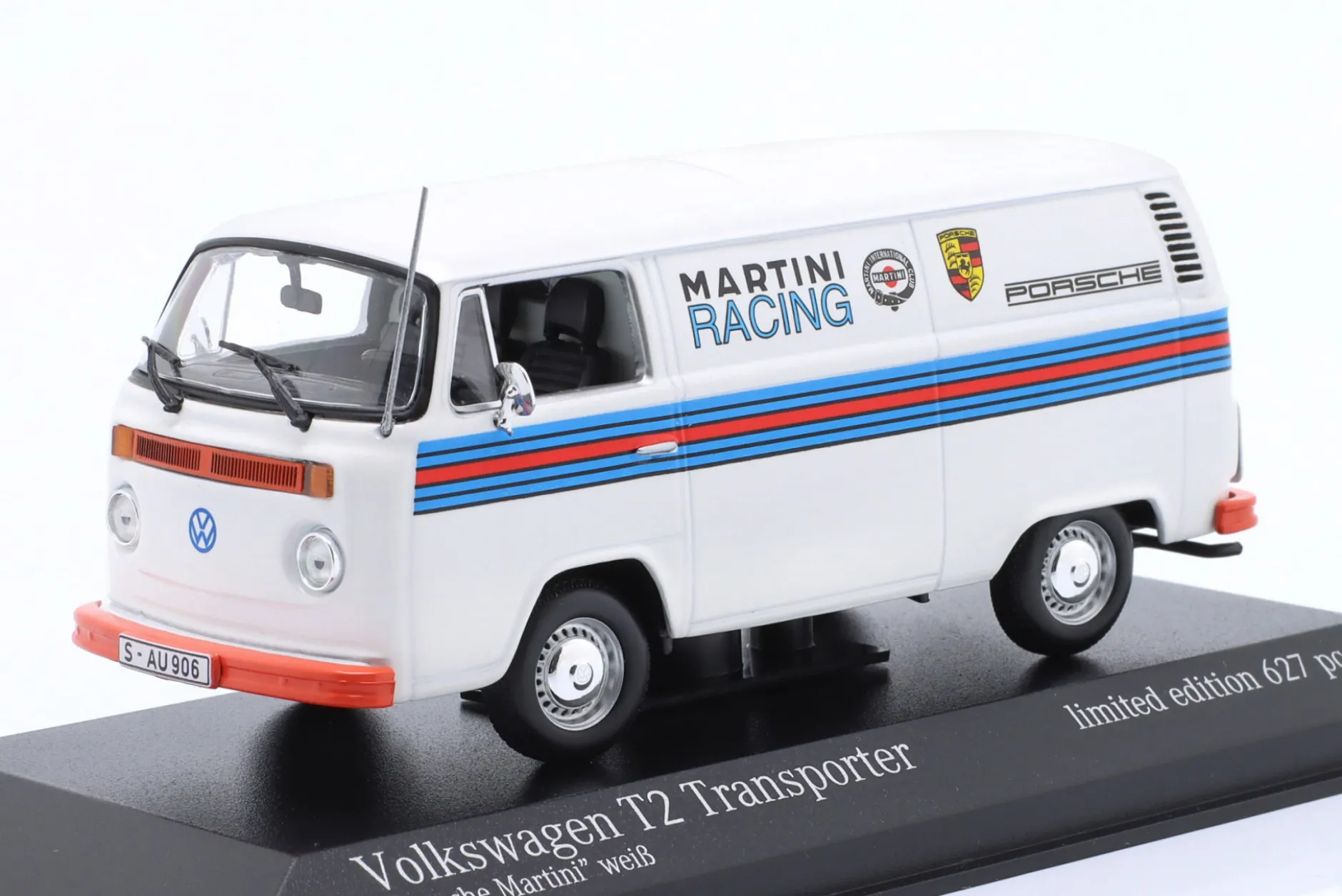 Volkswagen VW T2 Transporter Porsche Renndienst Martini Design 1:43 Minichamps