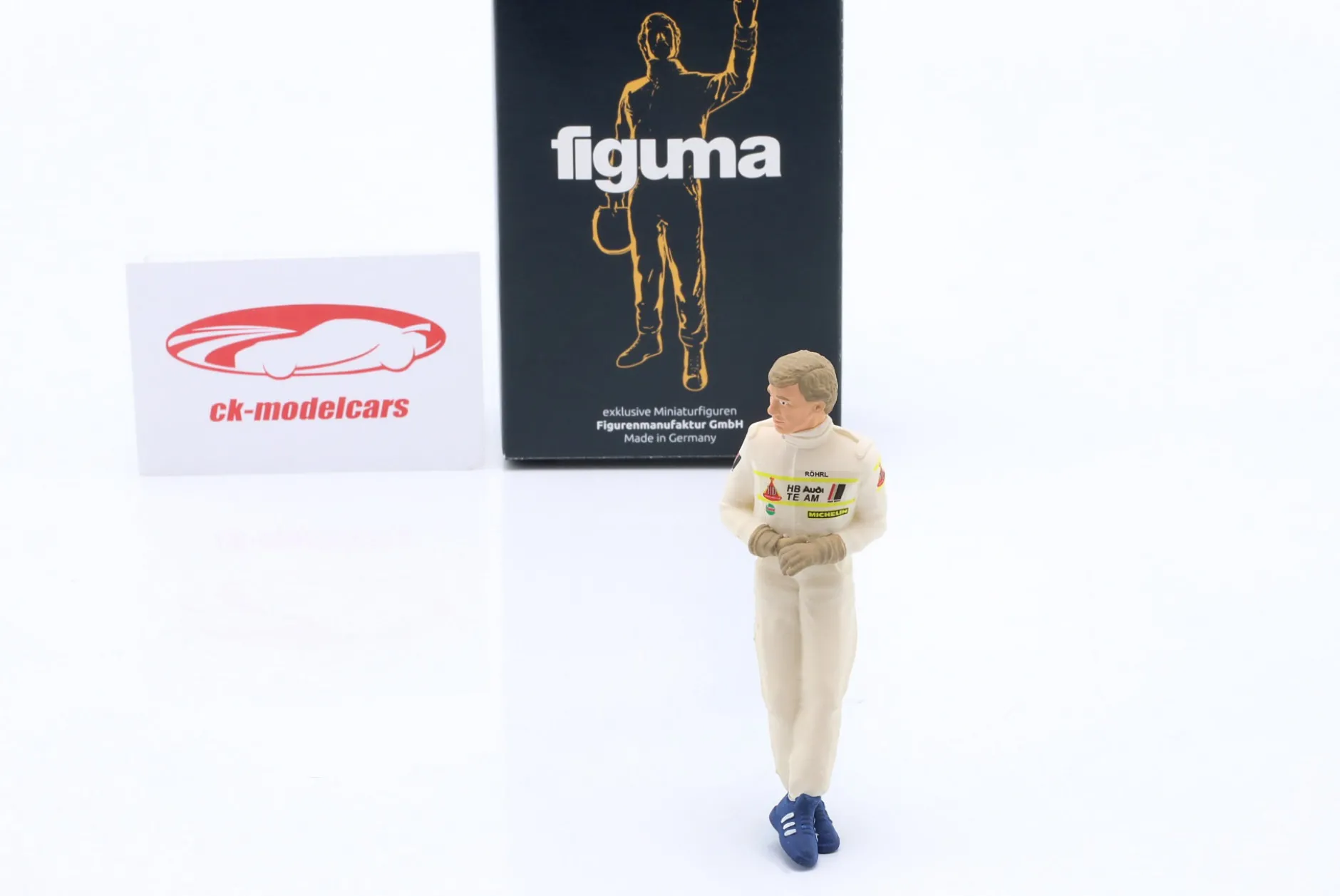 Walter Röhrl Audi Quattro Figur Rallye 1:18 FigurenManufaktur