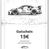 Wertgutschein - Thema Tintensparer Porsche