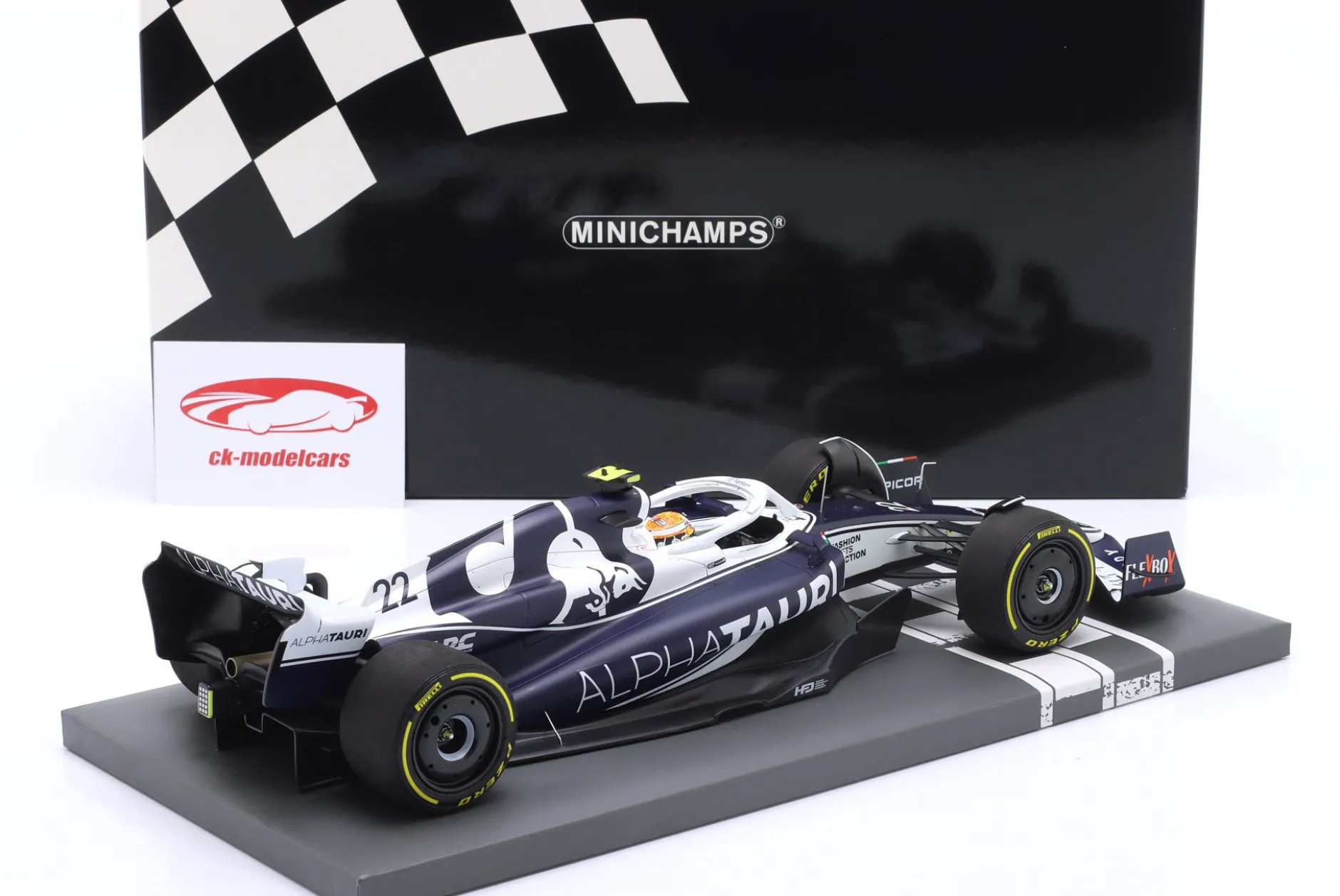 Yuki Tsunoda Alpha Tauri AT03 #22 8th Bahrain GP Formel 1 2022 1:18 Minichamps