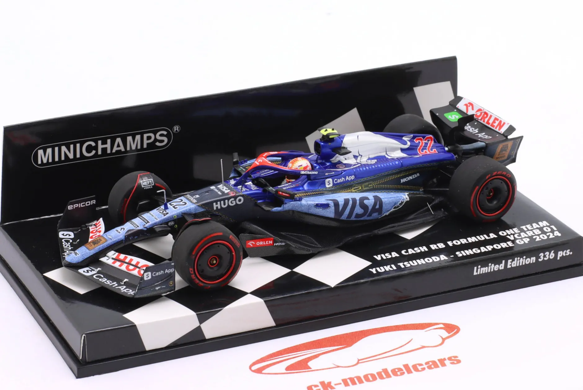 Yuki Tsunoda RB VCARB 01 #22 Singapur GP Formel 1 2024 1:43 Minichamps