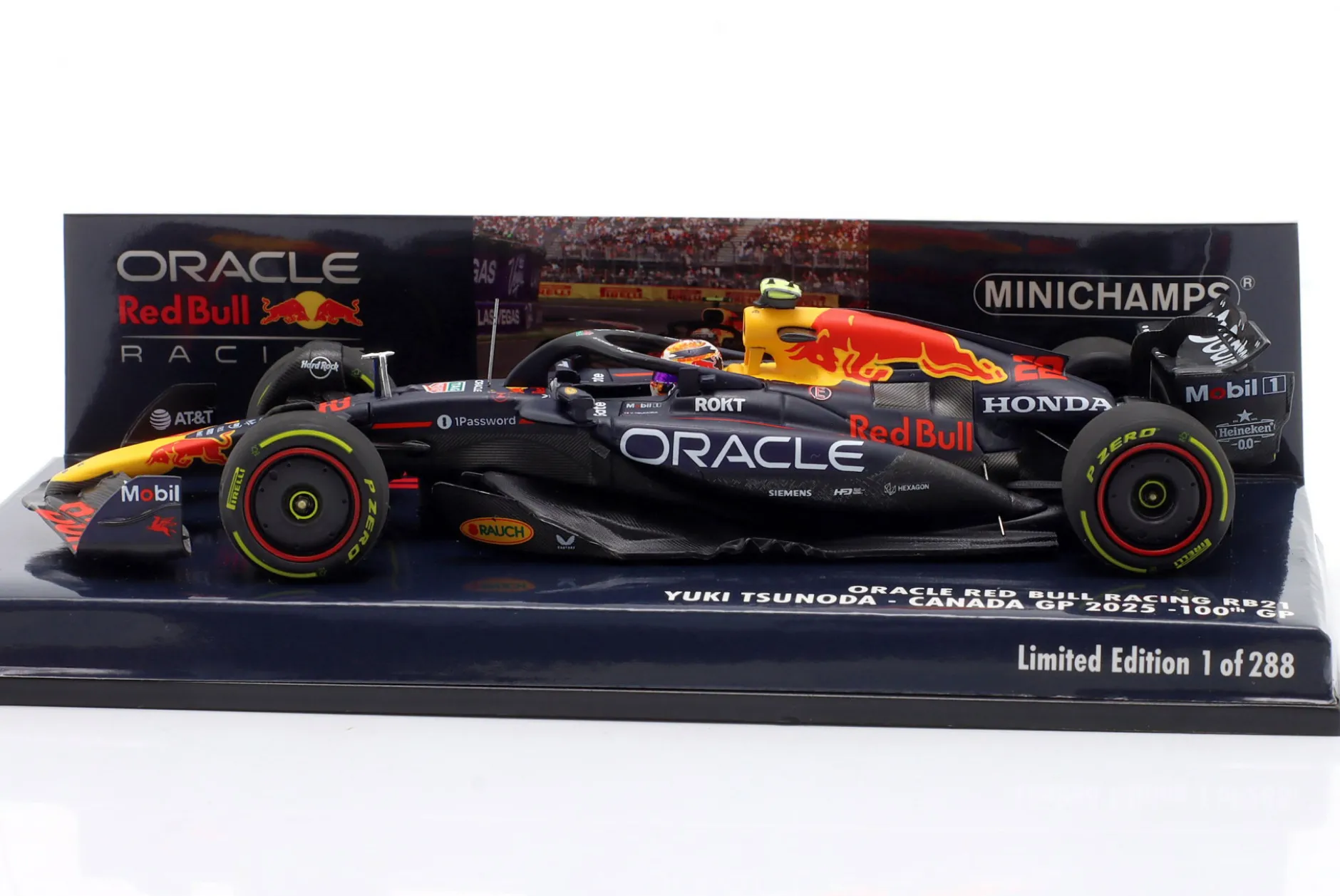 Yuki Tsunoda Red Bull Racing #22 100th GP Kanada GP Formel 1 2025 1:43 Minichamps